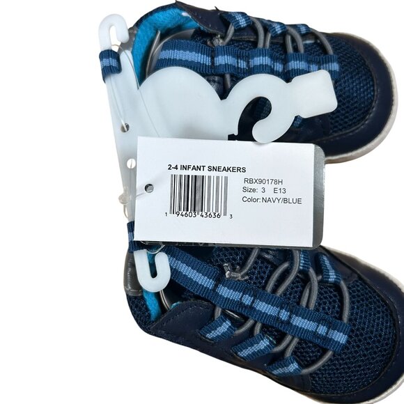 RBX Infant Crib Soft Sneakers Baby Size 3 in Navy Blue New With Tags! - Picture 6 of 6
